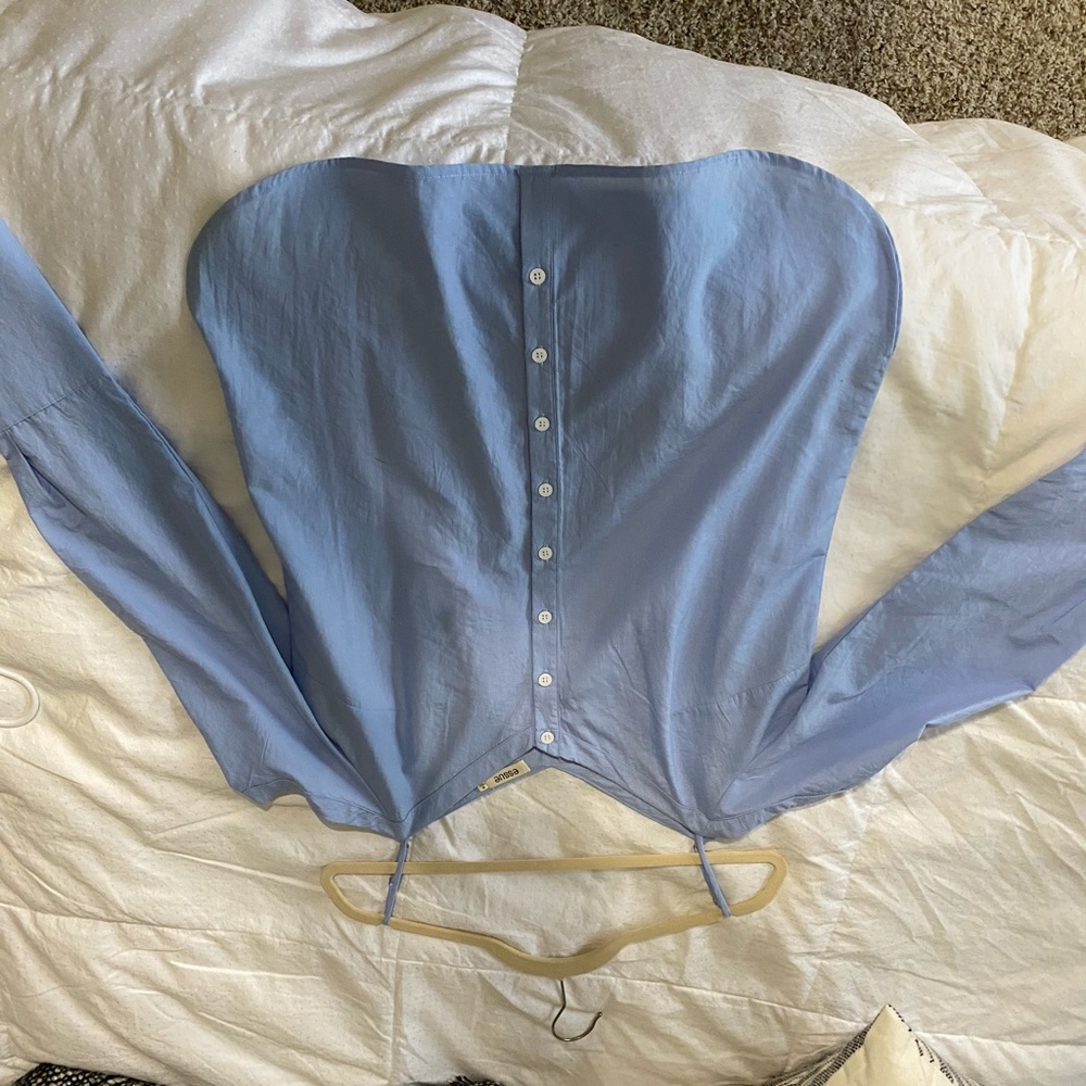 Off The Shoulder Button Down - image 1